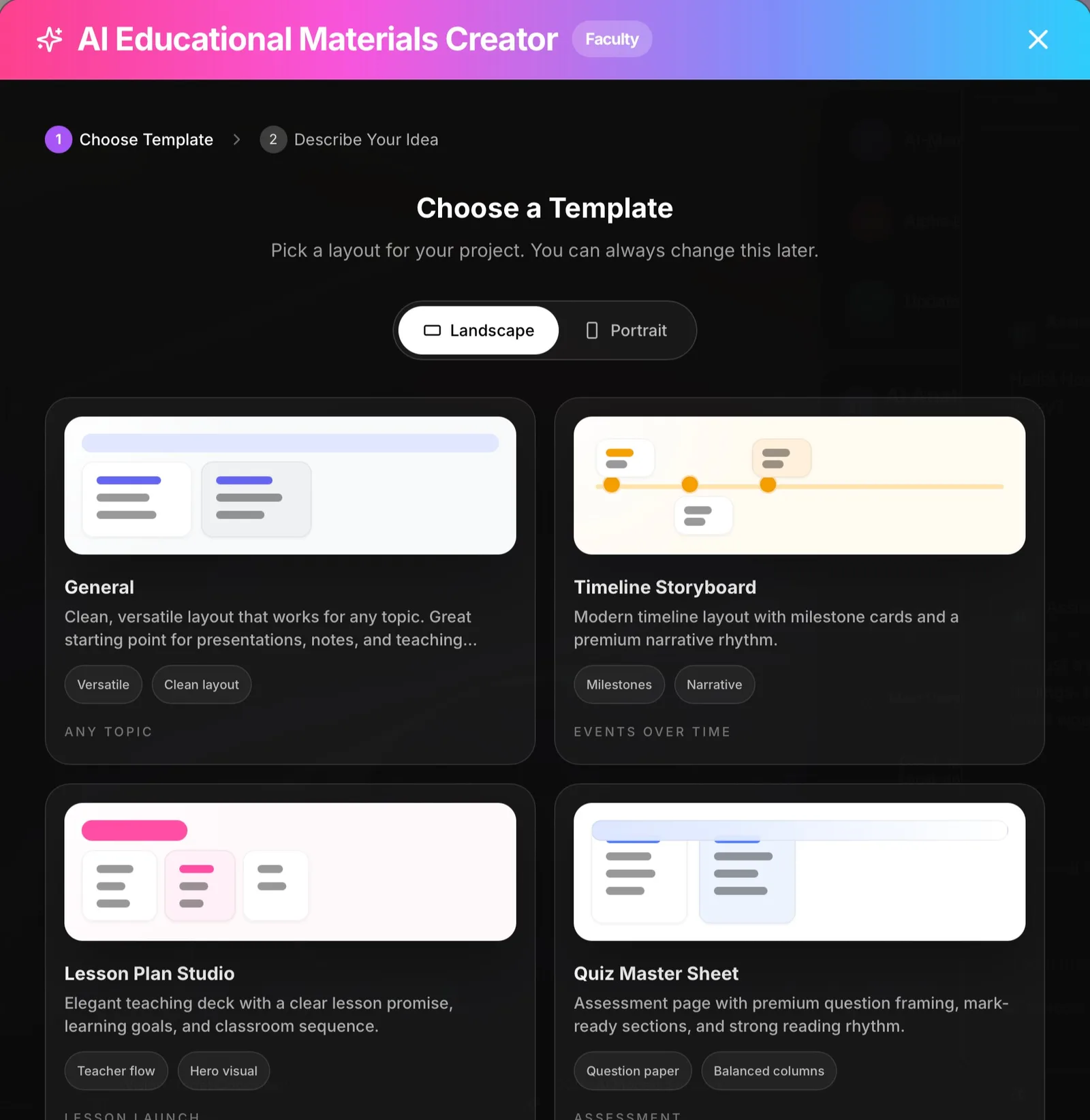 AI Creator für Unterrichtsmaterial